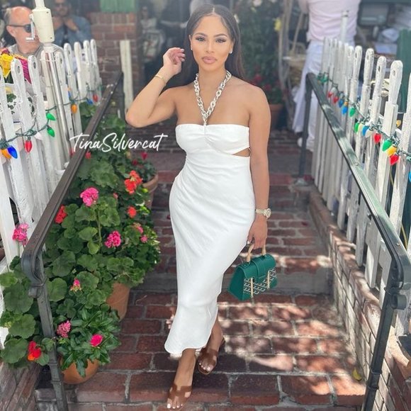 LAST ONE! BLOGGER'S FAVE! Zara Cut Out Dress White Sz XS, M NWT - Picture 5 of 17